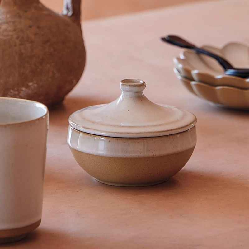 Marrakesh Small Covered Casserole Dish, Set of 2 - Sable Blanc